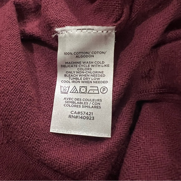 LOFT Maroon Cardigan Sweater Soft & Lightweight Size Small - Picture 7 of 8